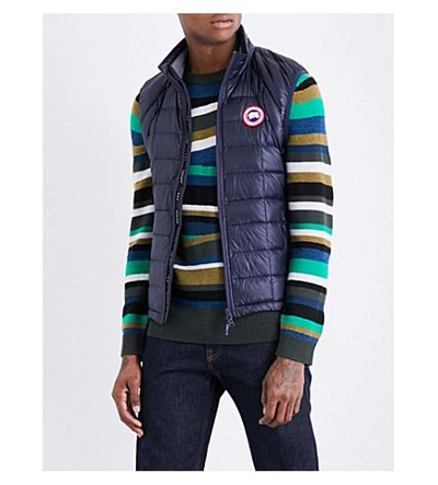 Shop Canada Goose Hybridge Lite Quilted Shell-down Gilet In Admiral Blue/black