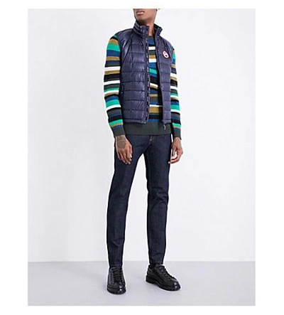 Shop Canada Goose Hybridge Lite Quilted Shell-down Gilet In Admiral Blue/black