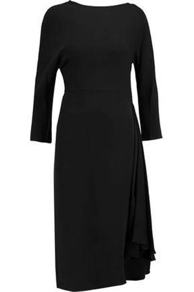 Shop Valentino Silk-crepe Dress In Black