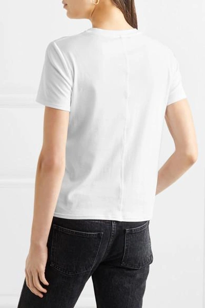 The Row Calibi Brushed Cotton Silk Jersey T-shirt In Bright White