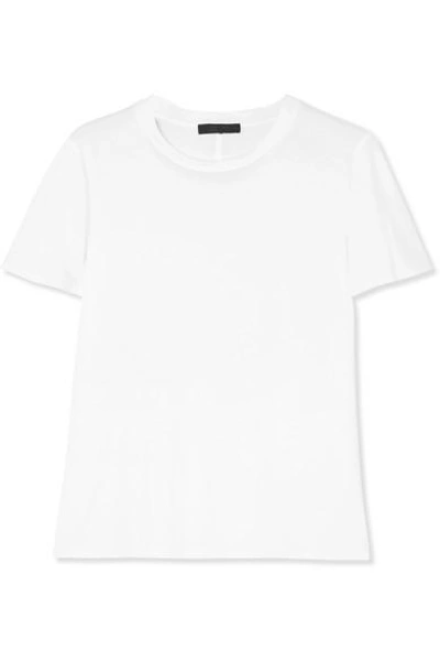 The Row Calibi Brushed Cotton Silk Jersey T-shirt In Bright White