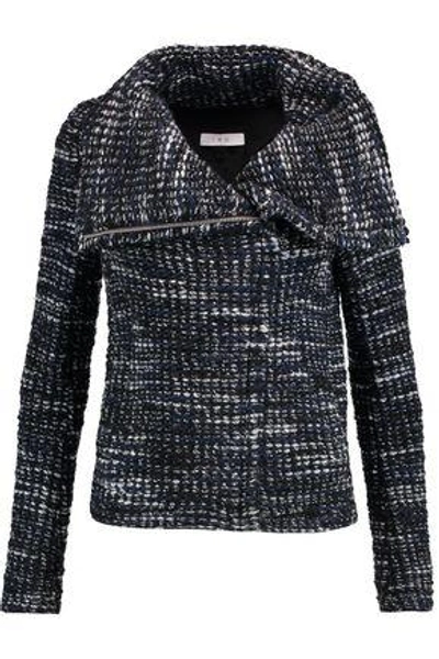 Shop Iro Woman Bouclé Tweed Jacket Navy