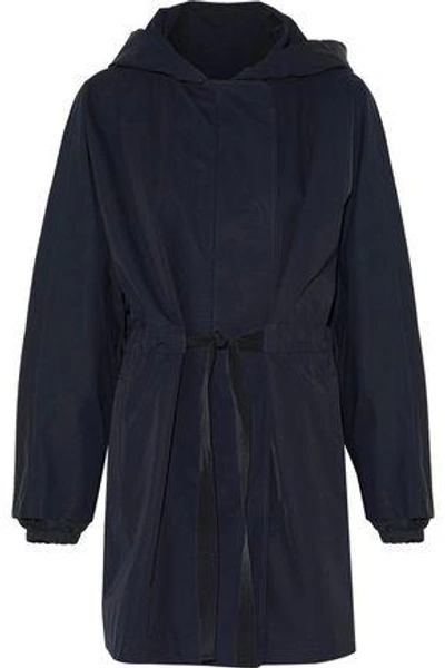 Shop Stella Mccartney Nilla Shell Hooded Jacket In Midnight Blue