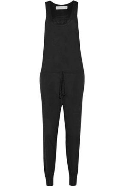 Shop Stella Mccartney Woman Wool-jersey Jumpsuit Black