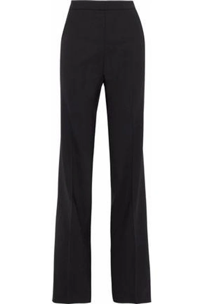Shop Vionnet Woman Wool-blend Twill Straight-leg Pants Black