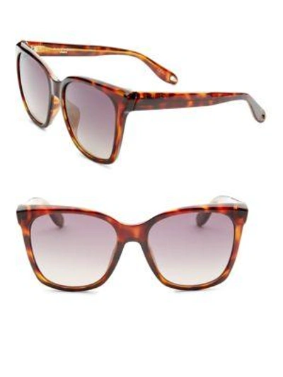 Shop Givenchy 55mm Cat Eye Sunglasses In Dark Havana