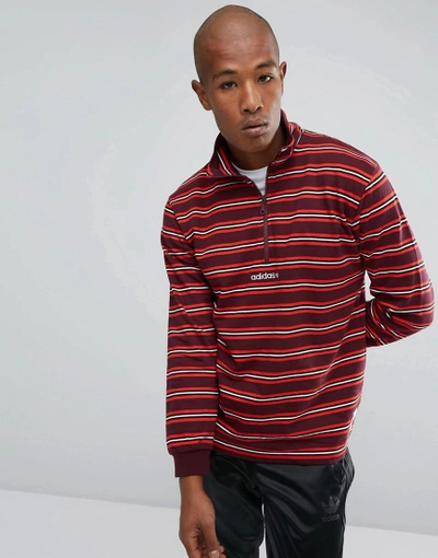 Adidas Originals Pete Half Zip Sweat In Red Bs2272 Red ModeSens