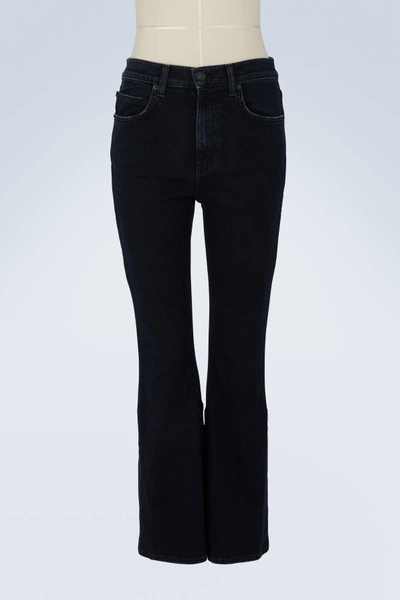 Shop Proenza Schouler Cropped Jeans In 00206 Stone Washed Black