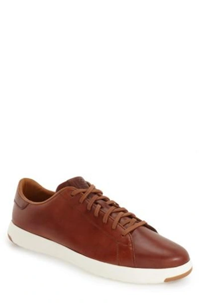 Shop Cole Haan Grandpro Tennis Sneaker In Black Oil Leather