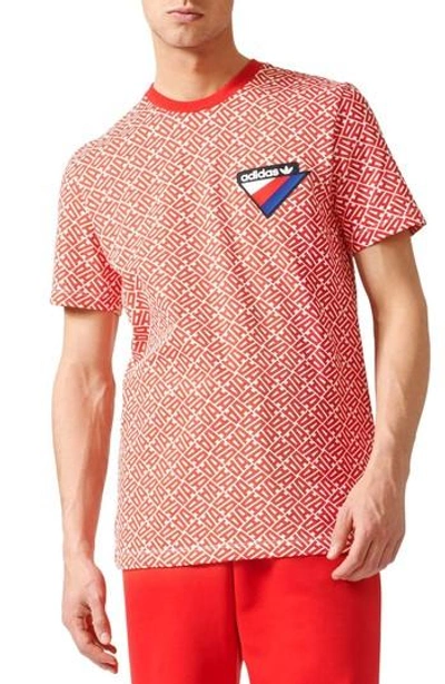 attent kwaliteit Lijkenhuis Adidas Originals Originals Anichkov T-shirt In Vivid Red | ModeSens