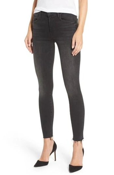 Shop Mother The Looker Frayed Ankle Jeans In Night Hawk