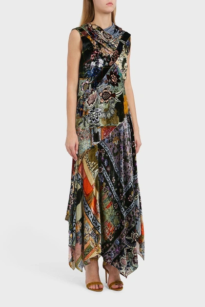 Shop Erdem Reza Printed Silk-blend Dress In Multicoloured