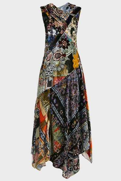 Shop Erdem Reza Printed Silk-blend Dress In Multicoloured