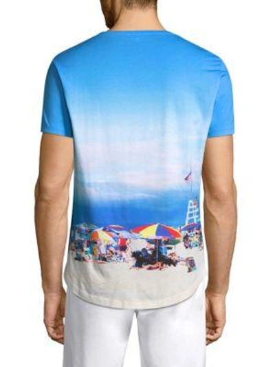 Shop Orlebar Brown Ob-t Photographic Cotton Tee In Blue Multi