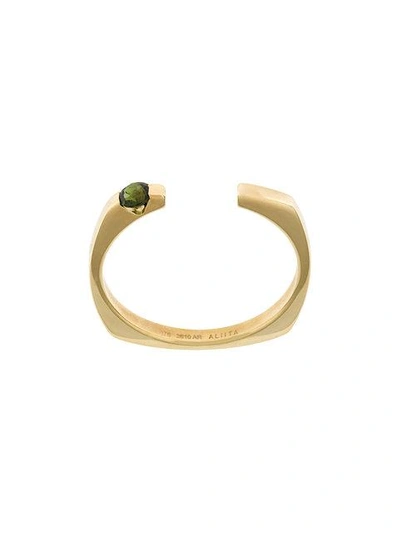 Shop Aliita Cuff Ring In Green