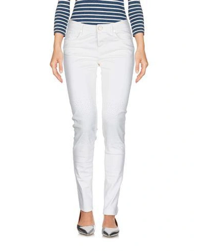 Shop Pinko Woman Jeans Ivory Size 27 Cotton, Elastane In White