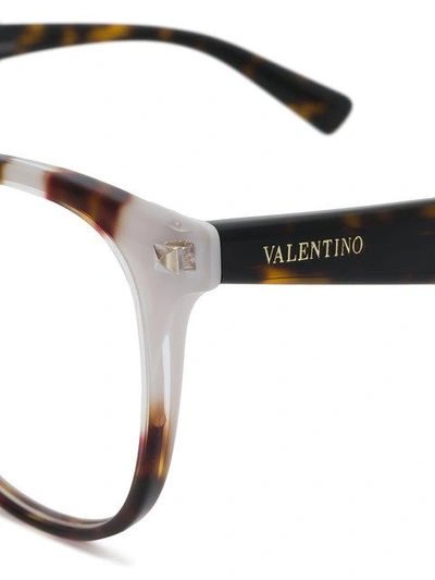 Shop Valentino Tortoiseshell Oversized Glasses