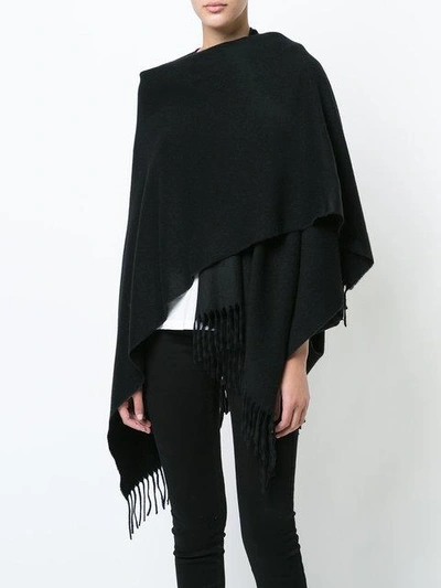 Shop Rag & Bone Tassel Hem Poncho In Black