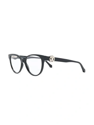 Shop Roberto Cavalli Round Bold Glasses