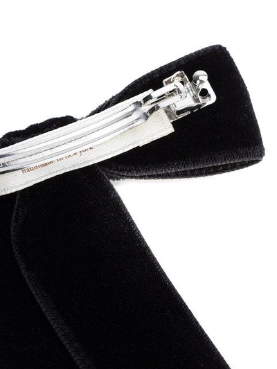 Jennifer Behr Darla Satin Bow Hair Clip In Black