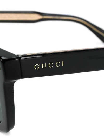 Shop Gucci Rectangle Frame Sunglasses