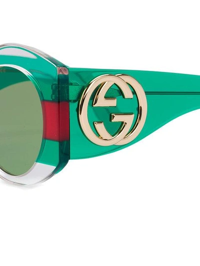 Shop Gucci Striped Tinted Sunglasses