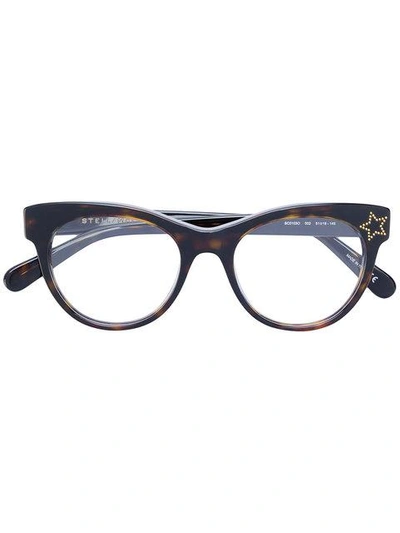 Shop Stella Mccartney Eyewear Cat-eye Glasses - Brown