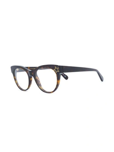 Shop Stella Mccartney Eyewear Cat-eye Glasses - Brown