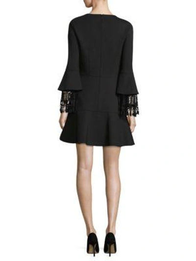 Shop Kobi Halperin Bell-sleeve A-line Dress In Black