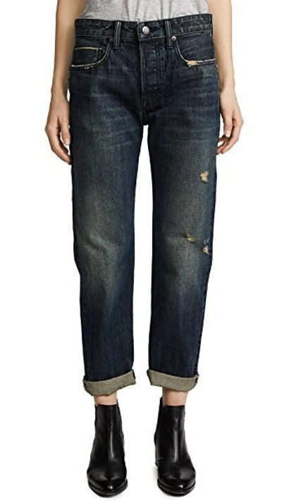 Shop Vince Cuffed Union Slouch Jeans In Heirloom Wash