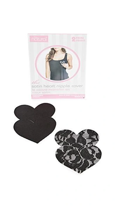 Shop The Natural Heart Lace Nipple Covers In Black