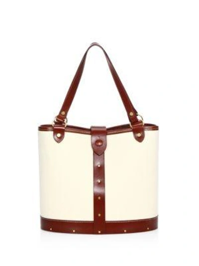 Shop The Row Leather Trim Pail Bag In Natural