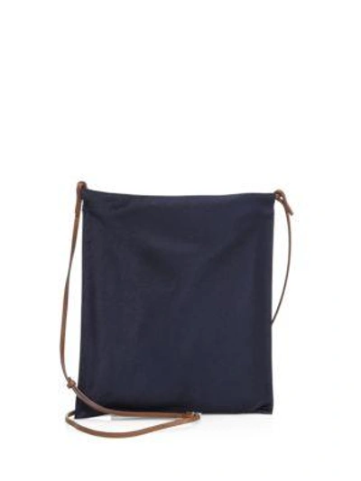 Shop The Row Large Leather Medicine Crossbody Pouch In Navy