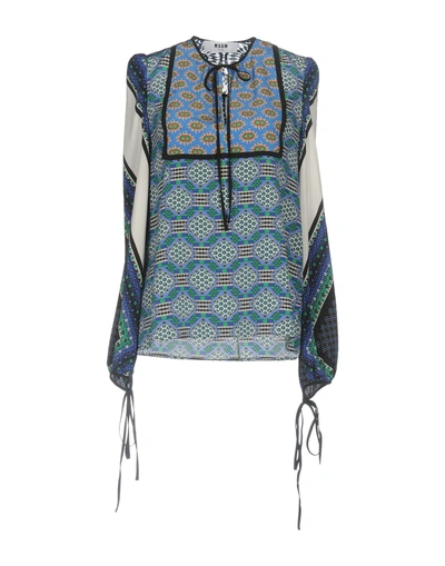 Shop Msgm Blouse In Blue