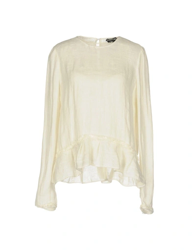 Shop Tom Ford Blouse In Ivory