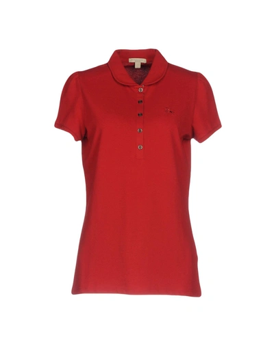 Shop Burberry Polo Shirt In Red