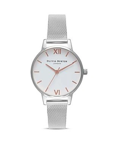 Shop Olivia Burton Midi Dial Watch, 30mm In White/silver