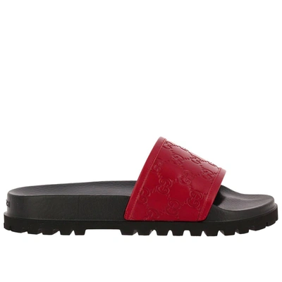 Shop Gucci Sandals Shoes Men  In Red