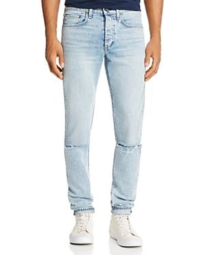 Shop Rag & Bone Standard Issue Fit 1 Super Slim Fit Jeans In Light Wash In Jameson With Holes
