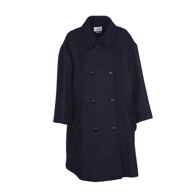 Shop Isabel Marant Étoile Double-breasted Flicka Coat In Dark Midnight