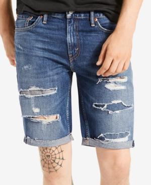 levi ripped jean shorts