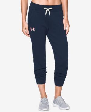 Under Armour Favorite Fleece Sweatpants In Midnight Navy/cape Coral ...