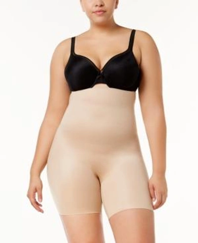Shop Spanx Women's Plus Size Power Conceal-her High-waisted Mid-thigh Short 10132p In Natural Glam