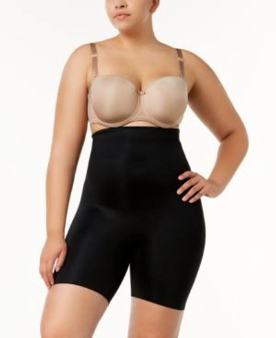 Shop Spanx Women's Plus Size Power Conceal-her High-waisted Mid-thigh Short 10132p In Very Black