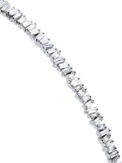 Shop Suzanne Kalan 18kt White Gold Fireworks Diamond Choker In Metallic