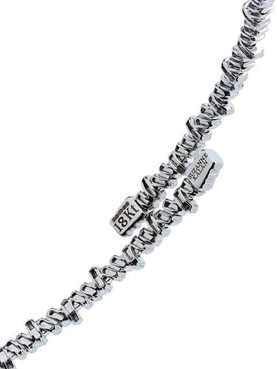 Shop Suzanne Kalan 18kt White Gold Fireworks Diamond Choker In Metallic