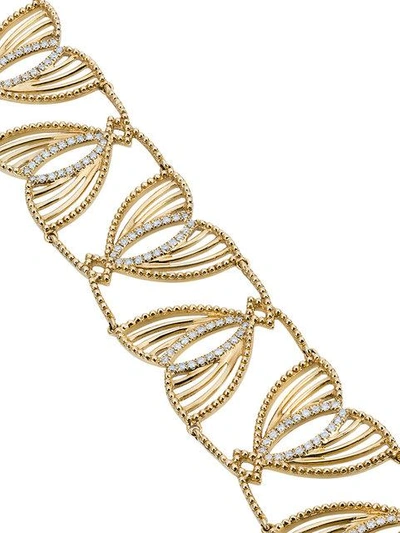 Shop Yvonne Léon 18kt 'gold Papillon' Gelbgold-choker Mit Diamanten In Metallic