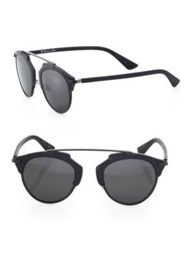 Shop Dior So Real 48mm Pantos Sunglasses In Matte Black