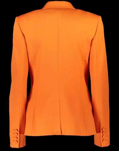 Shop Oscar De La Renta One Button Blazer In Mandarin