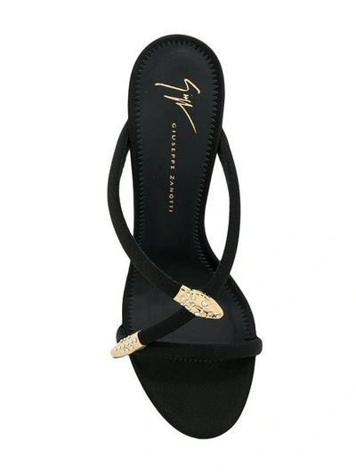 Shop Giuseppe Zanotti Alien Sandals In Black